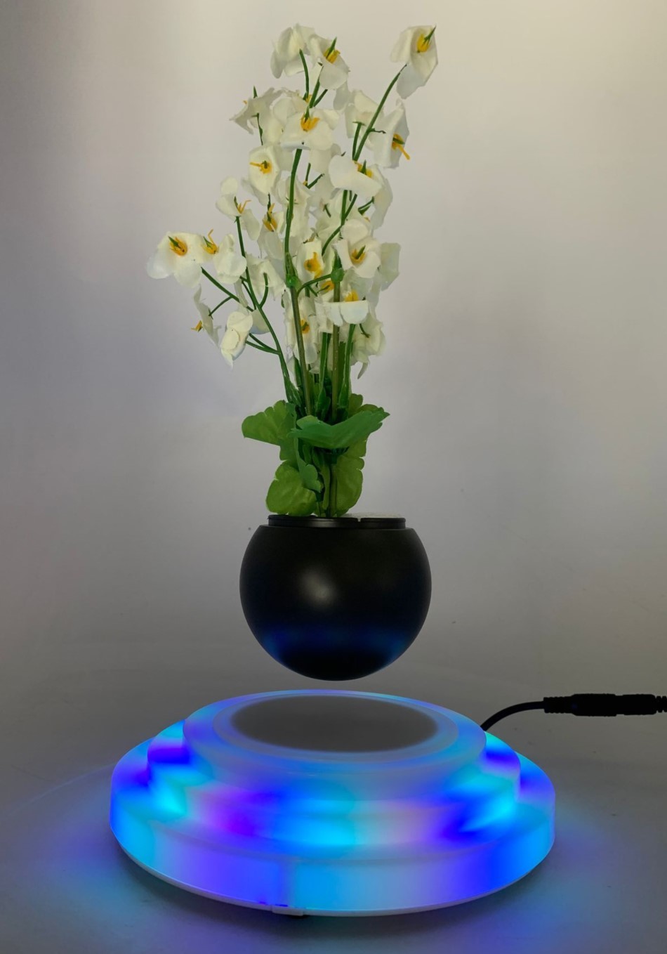 360 rotating magnetic levitation floating air bonsai plant tree potted vase succulent display stands