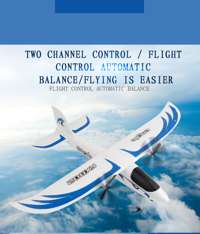 Foam Throwing Plane Airplane Toys Fx802 RC Eagle Glider Aircraft with Automatic Balance and Anti-collision Function