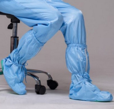 PVC Dotted Long Sleeve Electrostatic Dissipative Shoes Washable With Ties