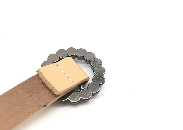 Beige Color 1.5CM Skinny Women's Fashion Leather Belts