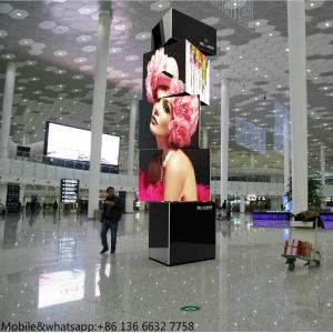 China latest technology led display sign P5 360 degree Rotate Indoor full color airport display on sale