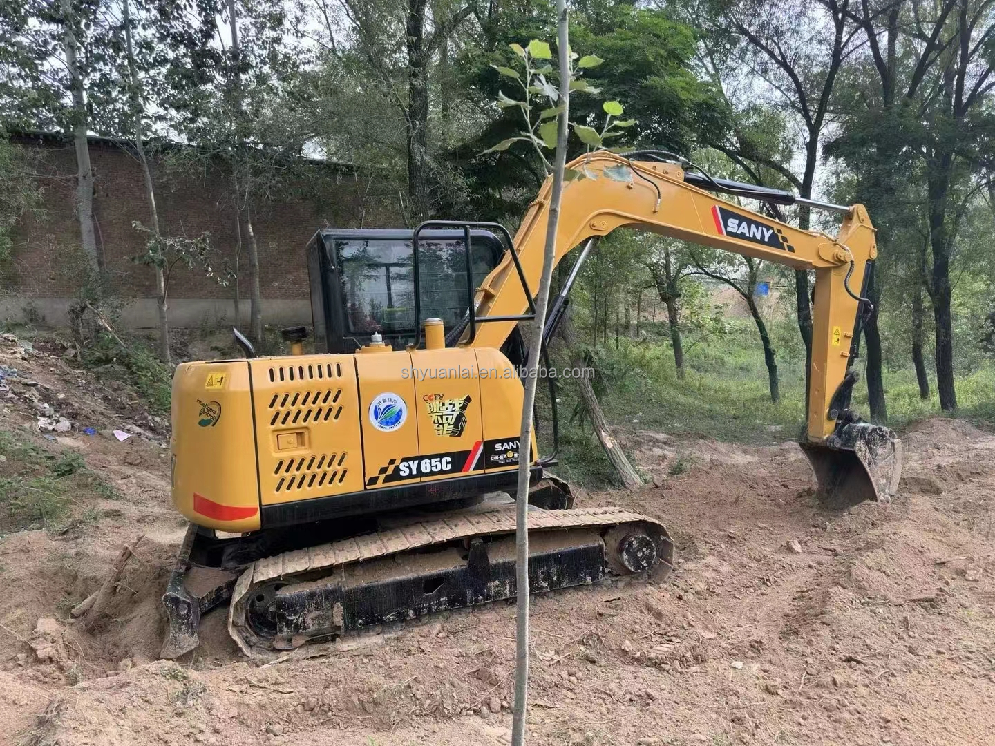 Low Working Sany Sy65c Used Excavator with Excellent Performance and Original Color