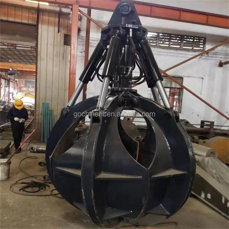 Orange Peel Grab Rotating grapple Hydraulic Scrap Grab for PC-170 excavator attachment