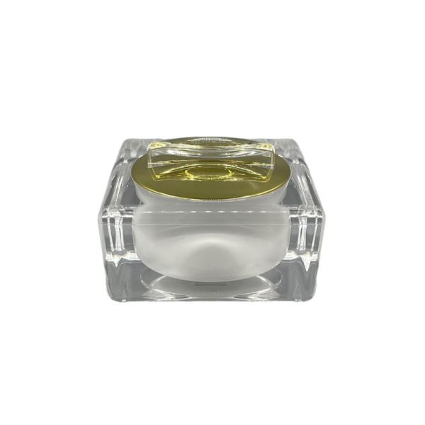 Square type round edge design Acrylic cream jar High - grade Mirror cover 30g,