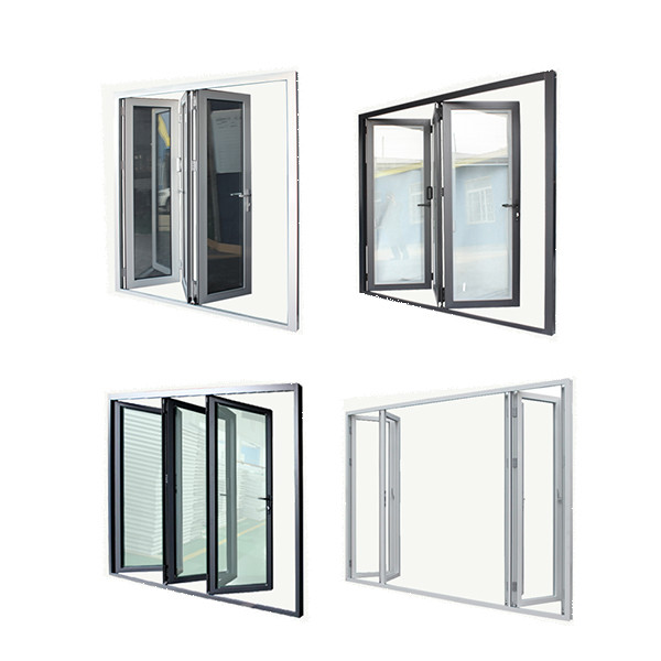 Aluminium Folding Double Glazed Bifold Windows Hurricane Proof Custom