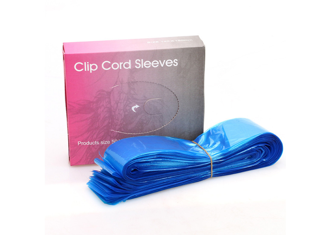 Plastic Tattoo Clip Cord Covers Sleeves Permanent Makeup Accessories 5*80cm 125pcs Blue Color