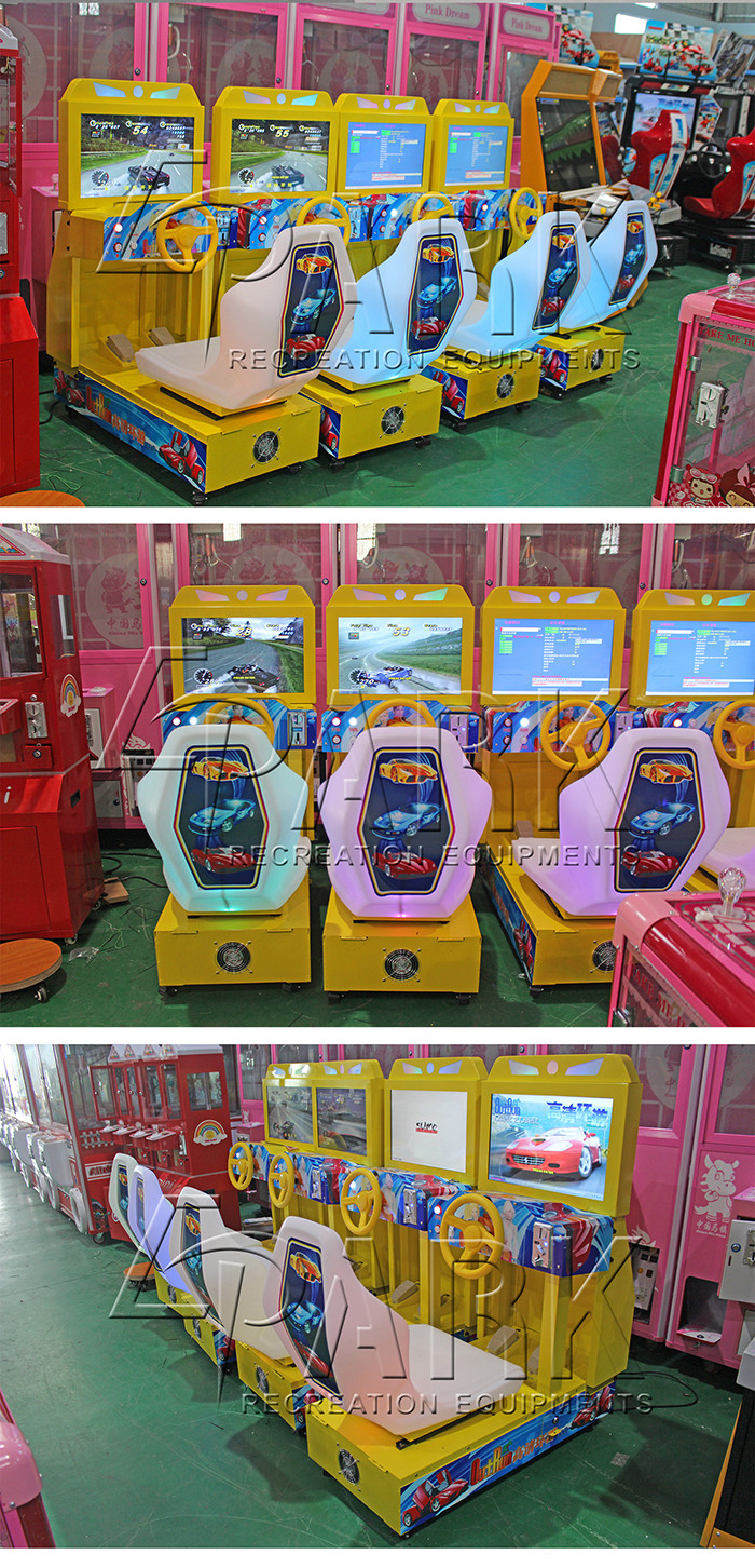 Kids Outrun 22" Car Experience Kiddies Video Arcade Game Machine For Department Stores