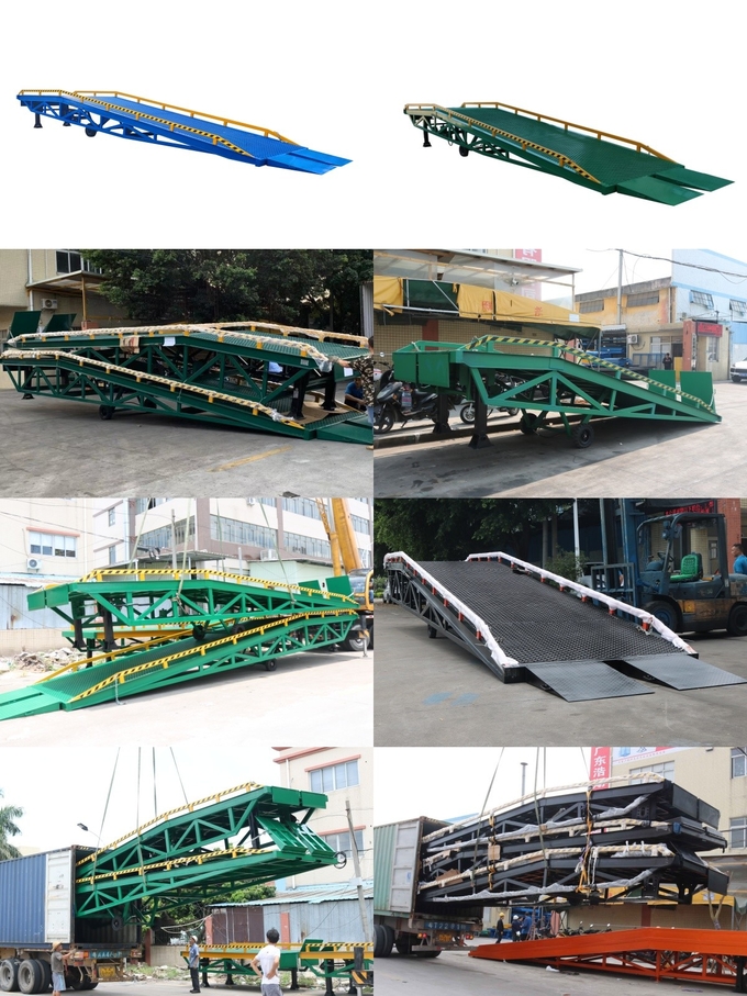 15 Tons Mobile Dock Ramp Warehouse Portable Truck Loading Ramp 0