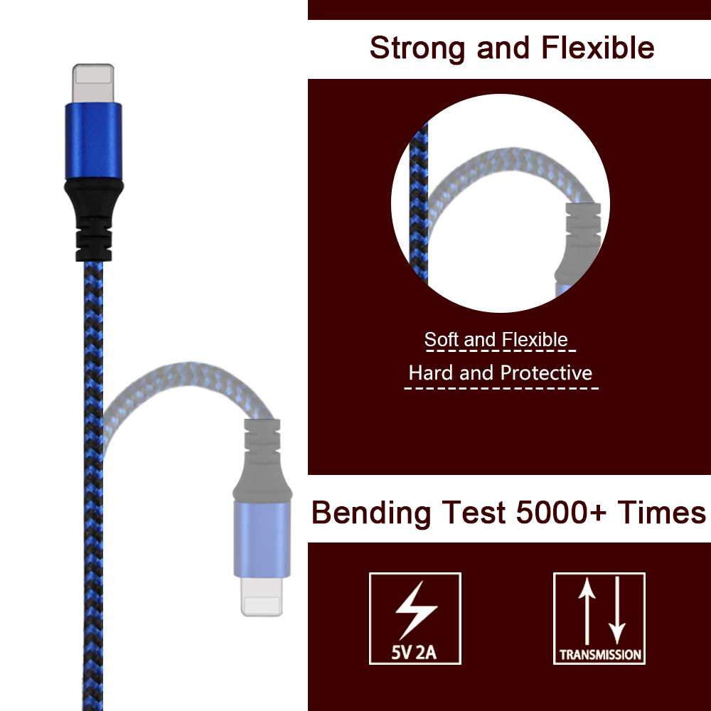 8 Pin Fast Charging USB Cable / Iphone Fast Charging Cable 3 Months Warranty
