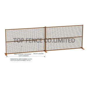 Canada Temporary Wire Mesh Fence Panels 8’/2430mmx 9.5’/2900mm width Tubing 1.2"
