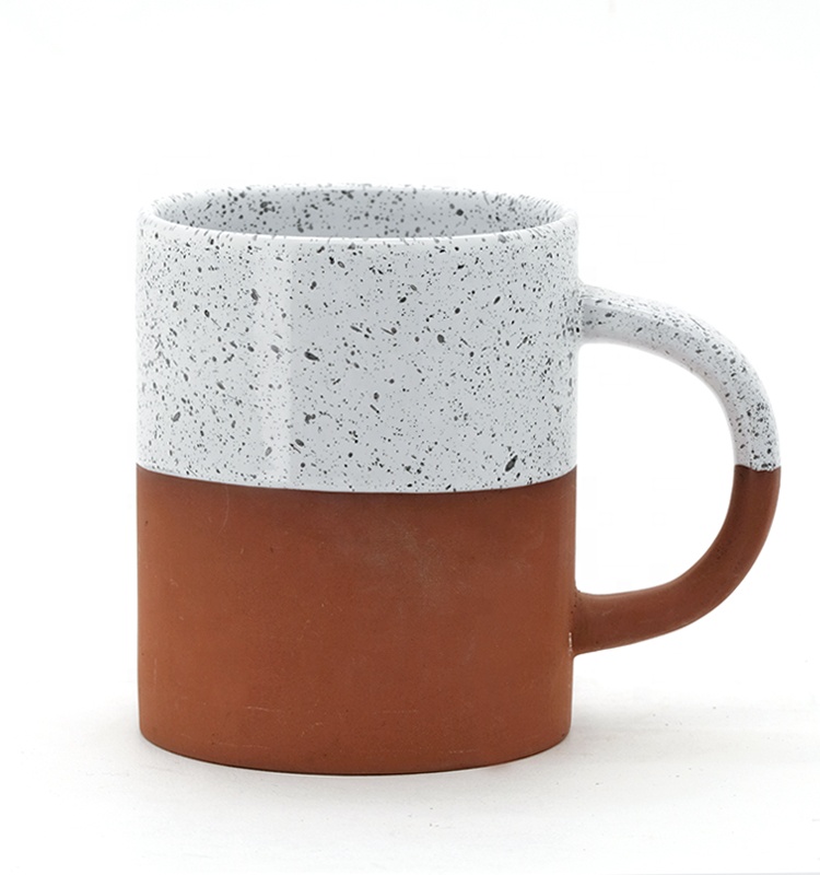 10oz Creative Ceramic Tea Coffee Mug Cup With Two-Color Handle