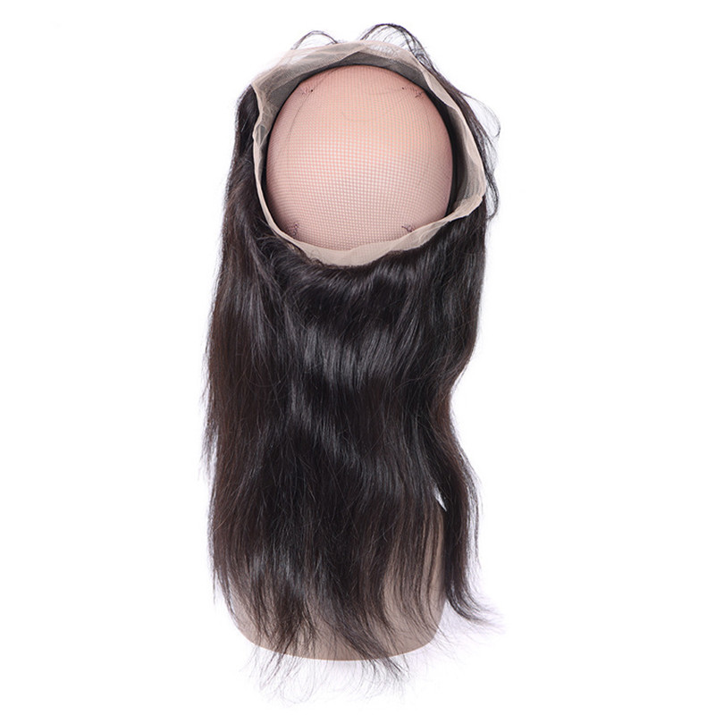 Brazilian remy 100% virgin human hair raw unprocessed 360 lace frontal