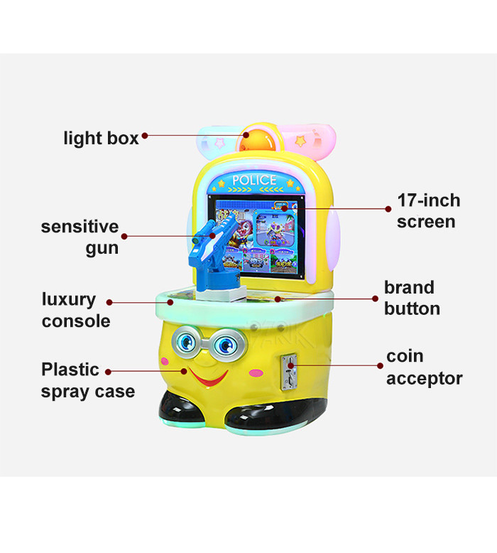 Single Player Kids Mini Video Shooting Game Machine For Entertainment Hall
