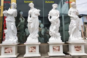 China Outdoor garden marble stone statues four season marble sculpture stone carvings,China stone carving Sculpture supplier on sale