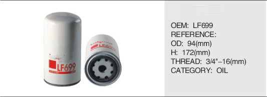 FILTER AUTO ENGINE PARTS FUEL OIL FILTER LF699