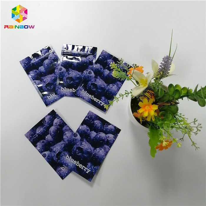 Heat Sealing Plastic Pouches Packaging Three Side Seal Supplement Powder Capsule