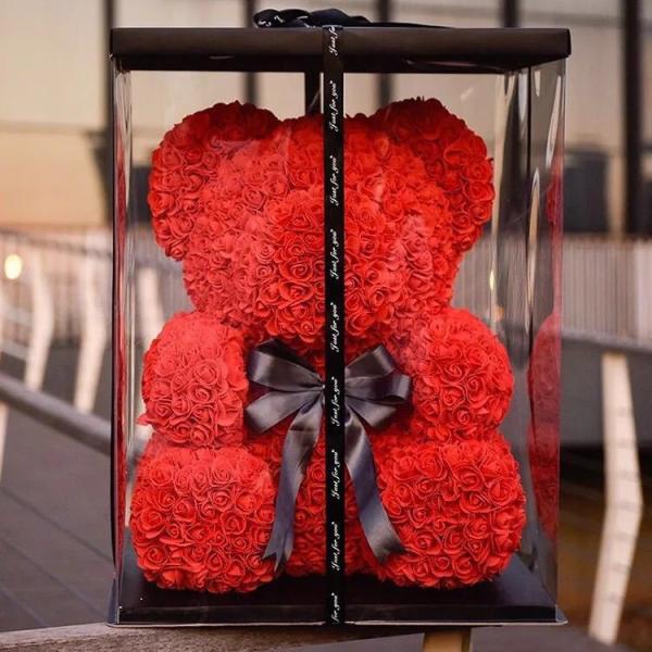 Easter Gift Rose Bunny Wholesale PE Roses Bear with More Colors Bear Roses for