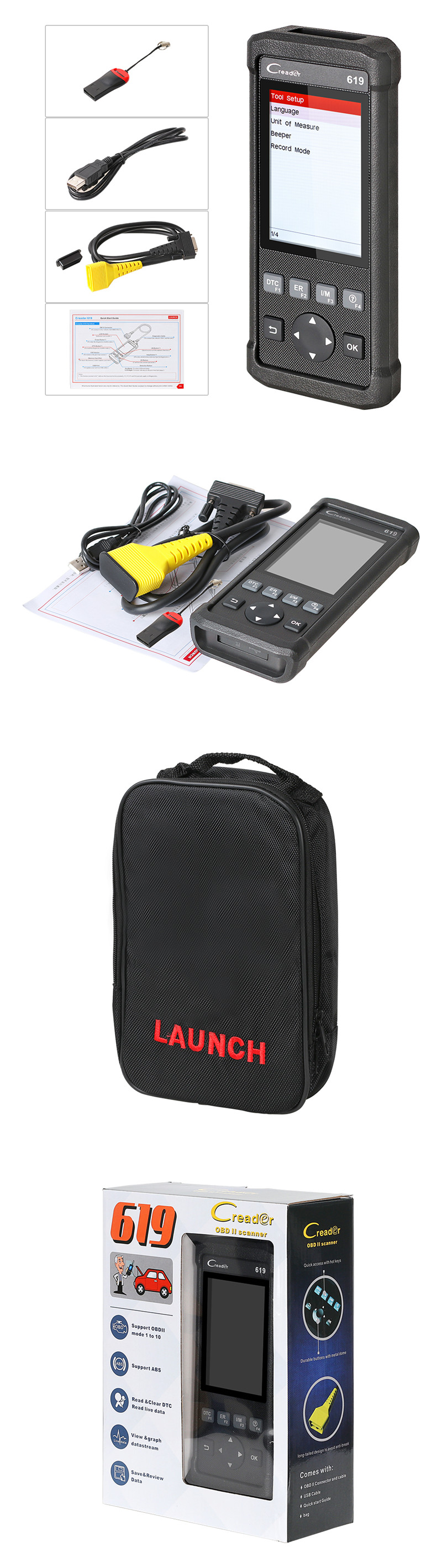 Original Launch X431 Master Scanner CReader 619/ 6011 For ABS SRS System