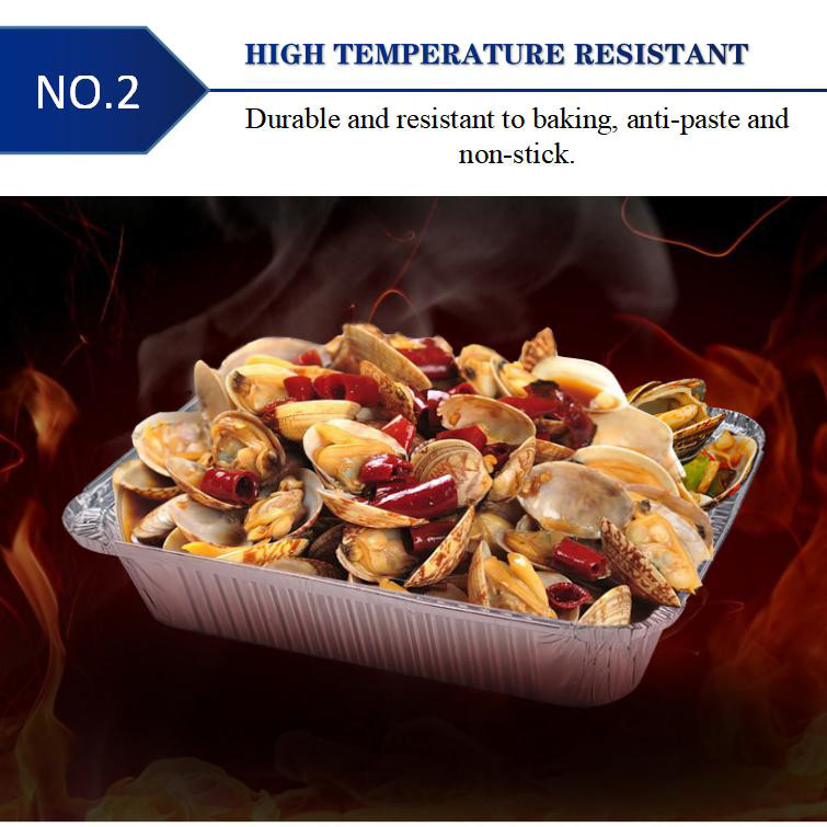 Recyclable Disposable Food Packaging Aluminum Containers Tin Foil Dishes Catering Aluminium Foil Tray