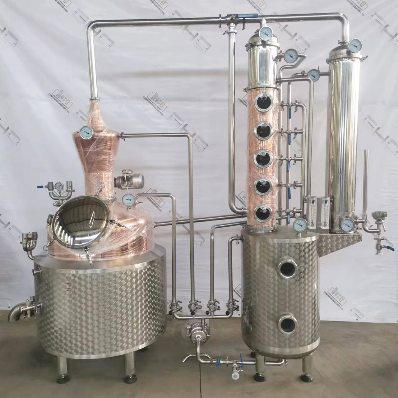 24KW GHO 150L Red Copper Alcohol Distillery Equipment for Distillation