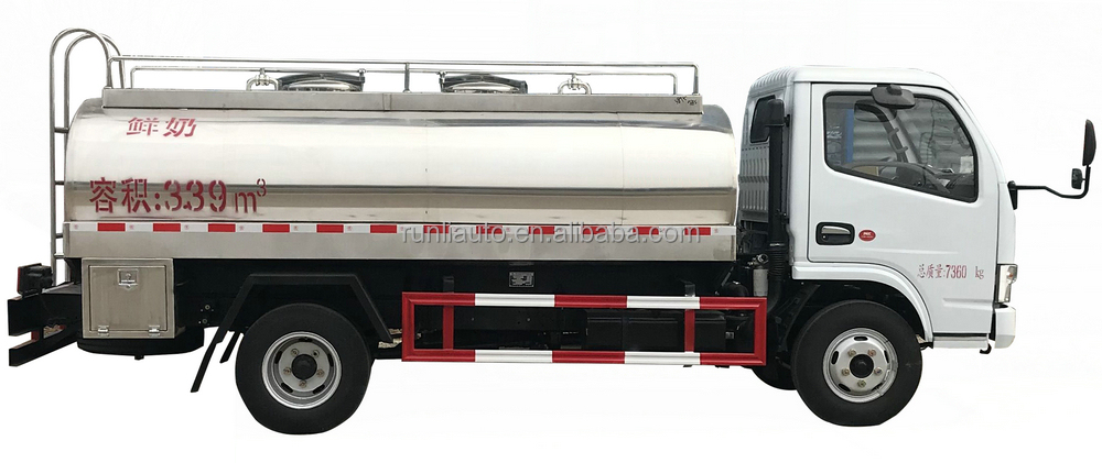 Cheaper Price 5Tons Milk Tanker Truck Stainless Steel SS304-2B Water Truck for Sales