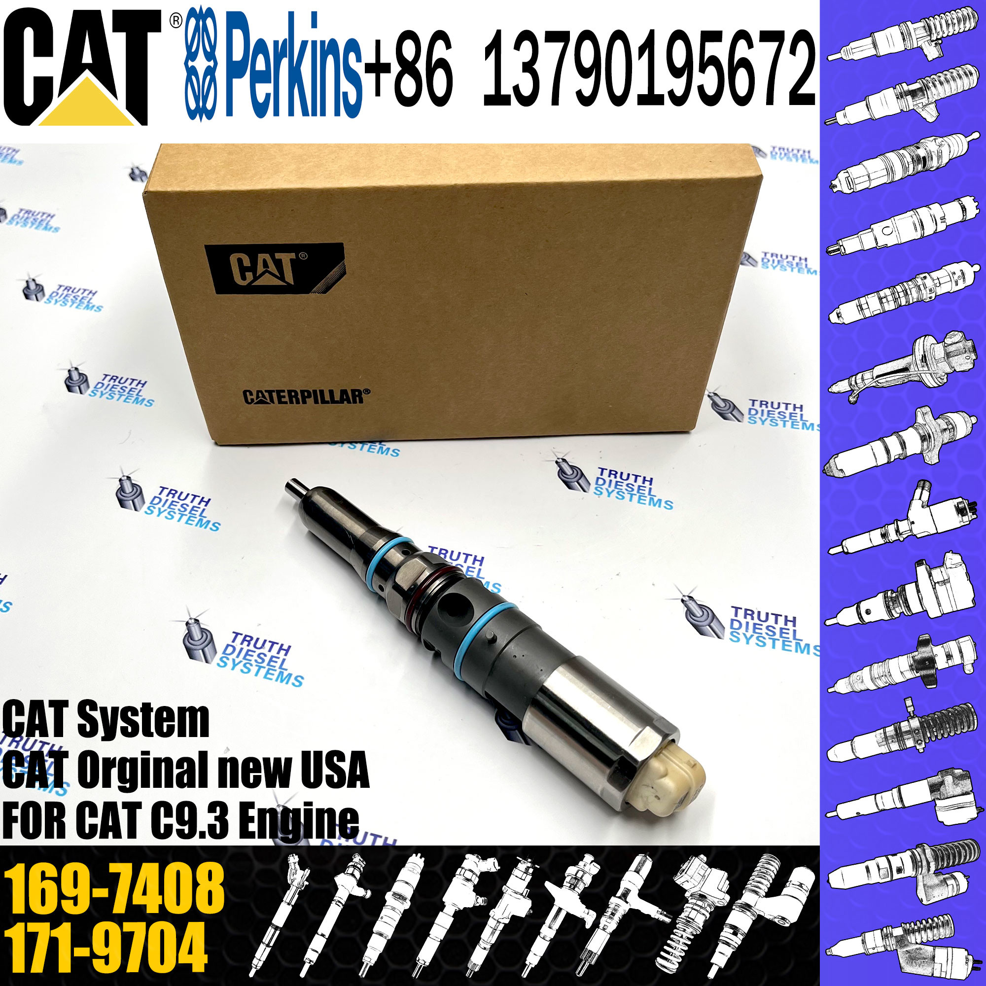 Diesel Common Fuel Rail Engine Injector 232-1183 364-8024 169-7408 171-9704 222-5967 196-1401
