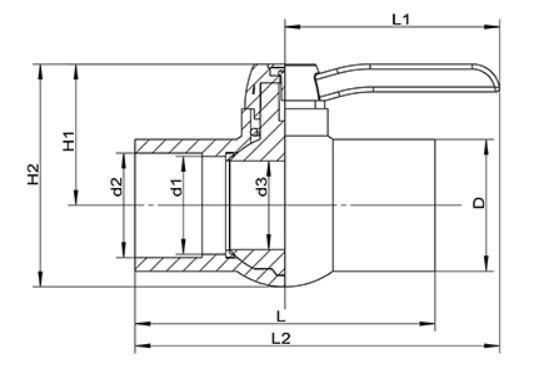 Long Handle 1/2&rdquor; -4&rdquor; Thread or Socket PVC Ball Valve