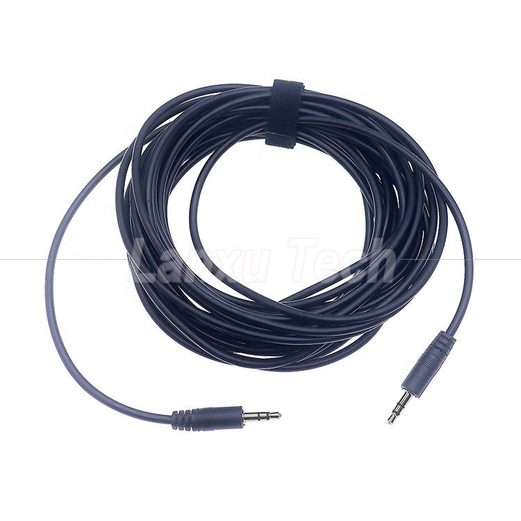 OEM Customization 1M 2M 3M 5M 10M 3 Poles TRS Male to Male 3.5mm Aux Stereo Jack Audio Extension Cable