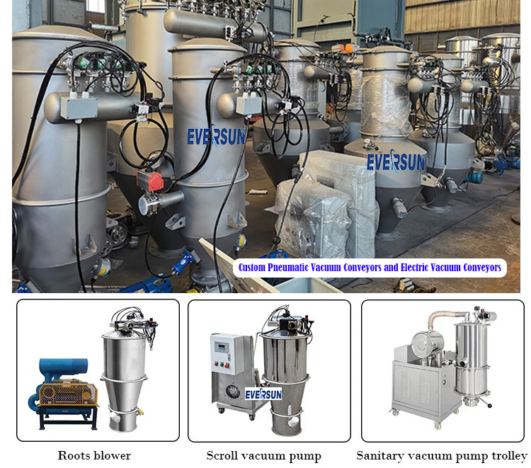Mobile Vacuum Feeding System Conveyor Energy Efficient Effortless Material Transfer