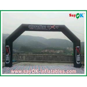  Custom Inflatable Arch Blower Inflatable Finishing Line Arch PVC Black CE / UL Certificated Manufactures