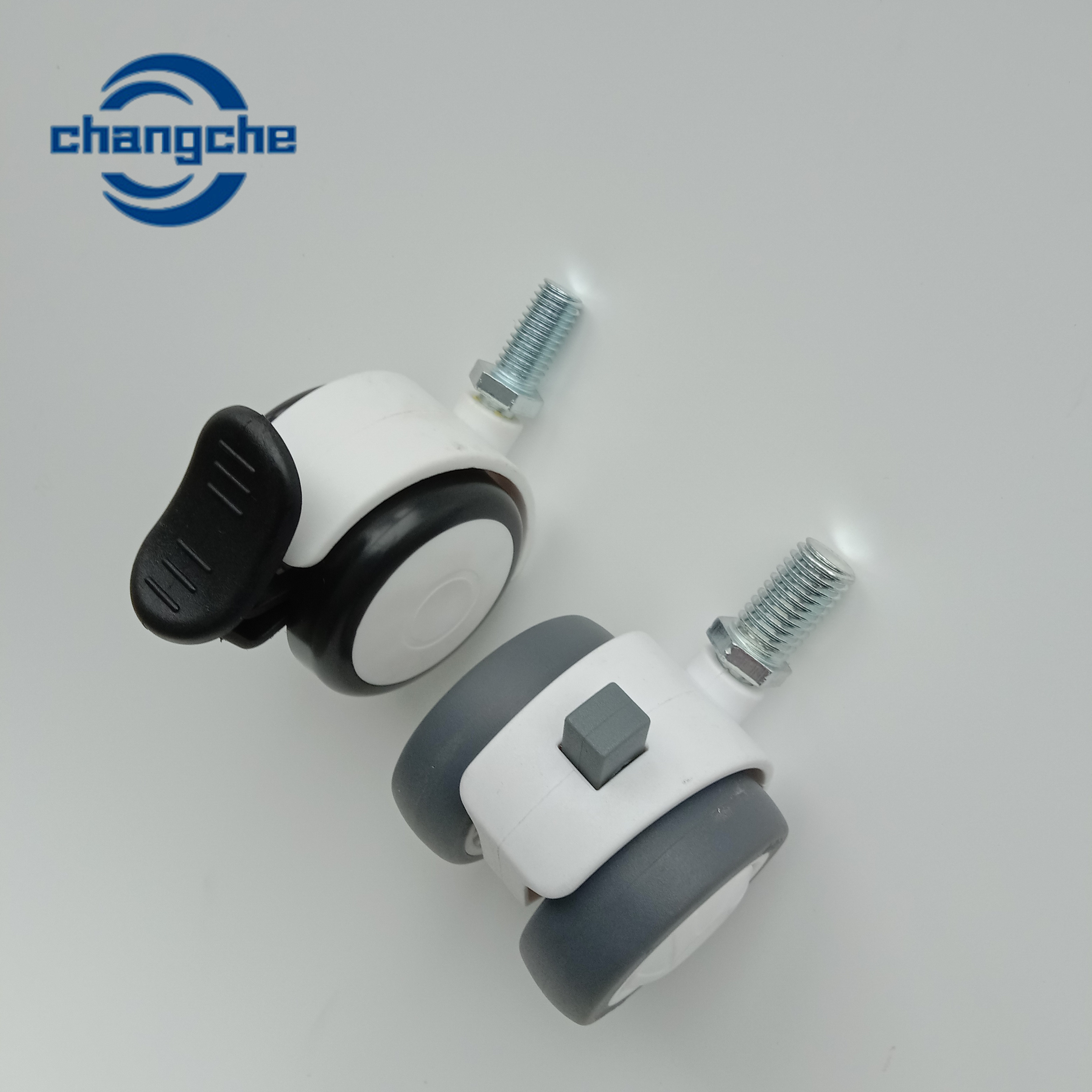 TPR / Rubber / TPU Universal Casters for Cart & Hospital Bed Heavy Duty Stem Wheels