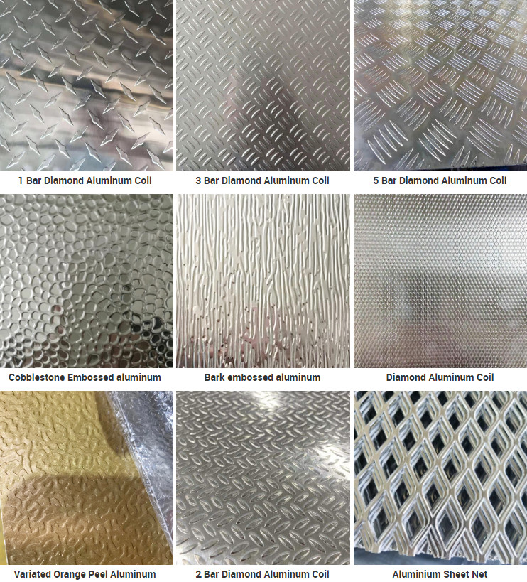 Embossed Diamond Aluminum Plate Aluminum Checkered Plate 1050 Embossed Aluminum Coil