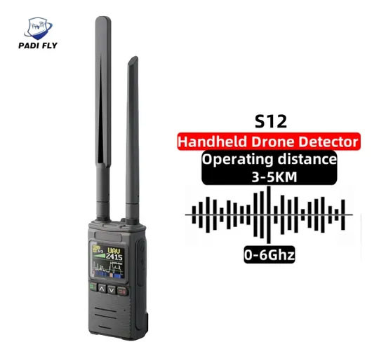 Quality Hot Sales S12 Handheld Drone Detector with 0-6GHz Frequency Range Detection Distance to up 5km for Anti Drone for sale