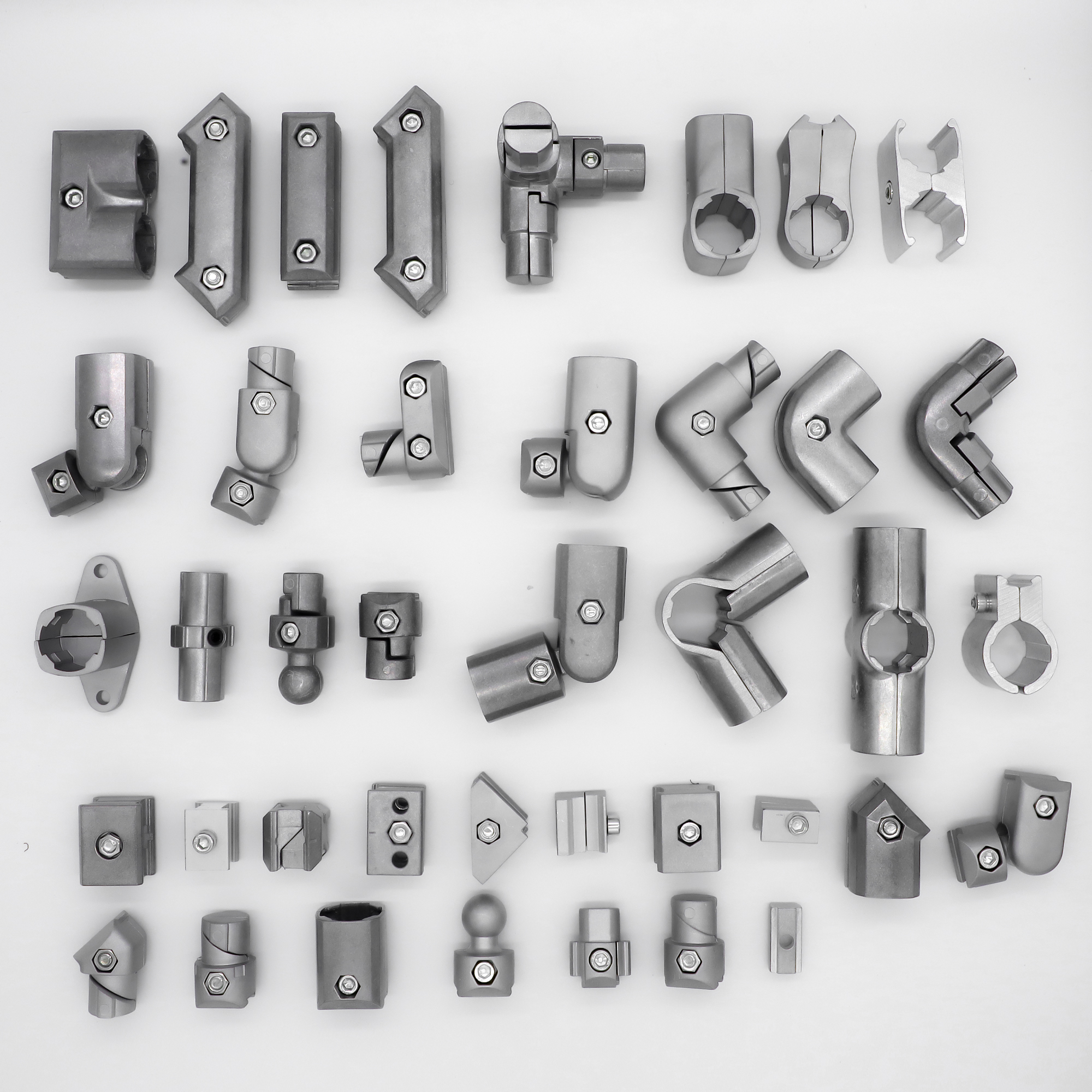 Sandblasting Aluminum Pipe Connector Lean Pipe Flexible Elbow Connector