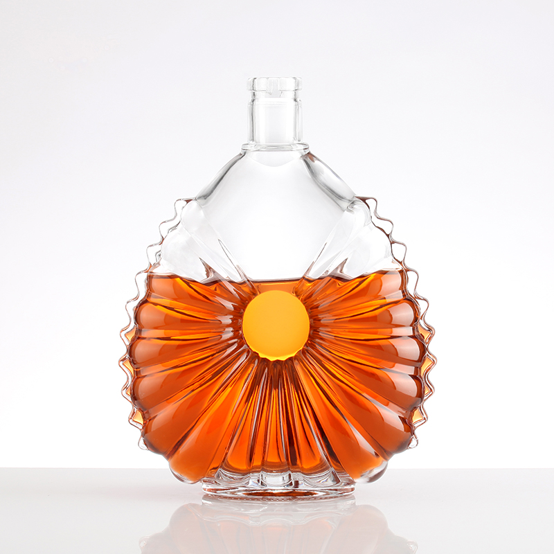 Customized Custom Make 200ml Transparent Glass Whisky Bottle for Vodka Perfume