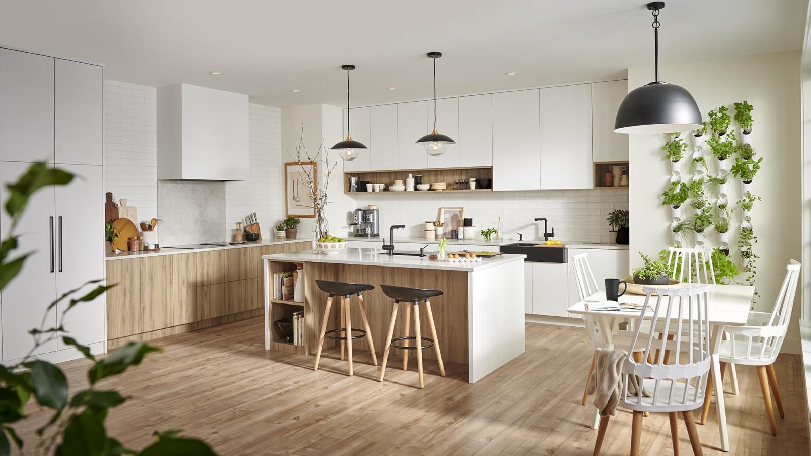 YALIG Luxury Kitchen Furniture White Kitchen Cabinet Made of MDF and Melamine Board