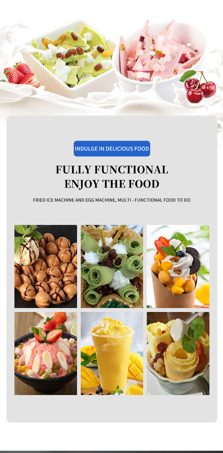 Rolling Fried Ice Cream Machine/Food cart Ice Cream Roll Fryer Machine