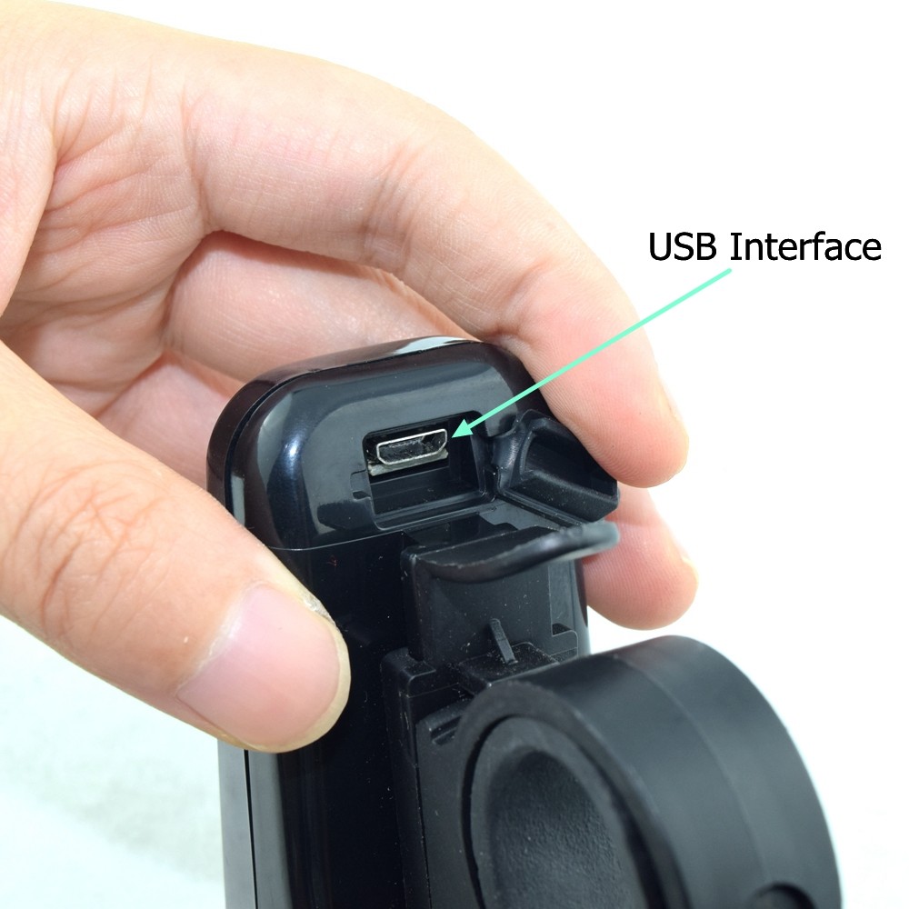 IPX4 ABS Micro USB Bicycle Light 8.9*4*3.8cm Flash And Stop