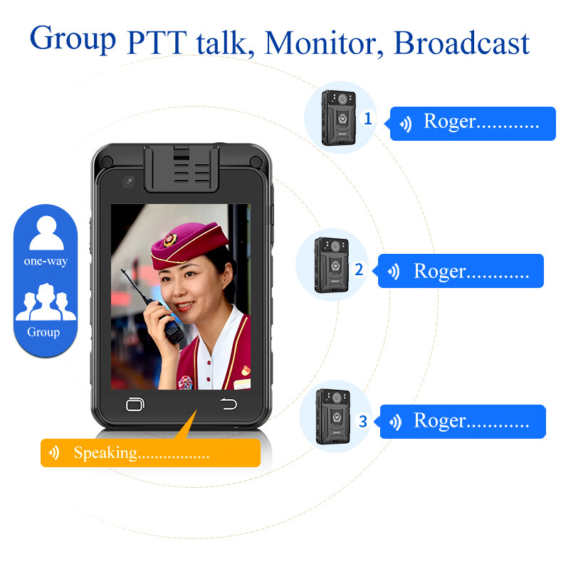 Gps Tracking 4g Body Worn Camera Above 15 Hours Recording Time Mp4 With H.264/ H.265