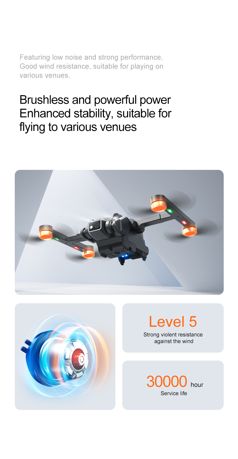 Rg700 Hd 4k Dual Camera Drone with Gps Wifi Transmission and Four Side Obstacle Avoidance Beginner Operator Skill Level