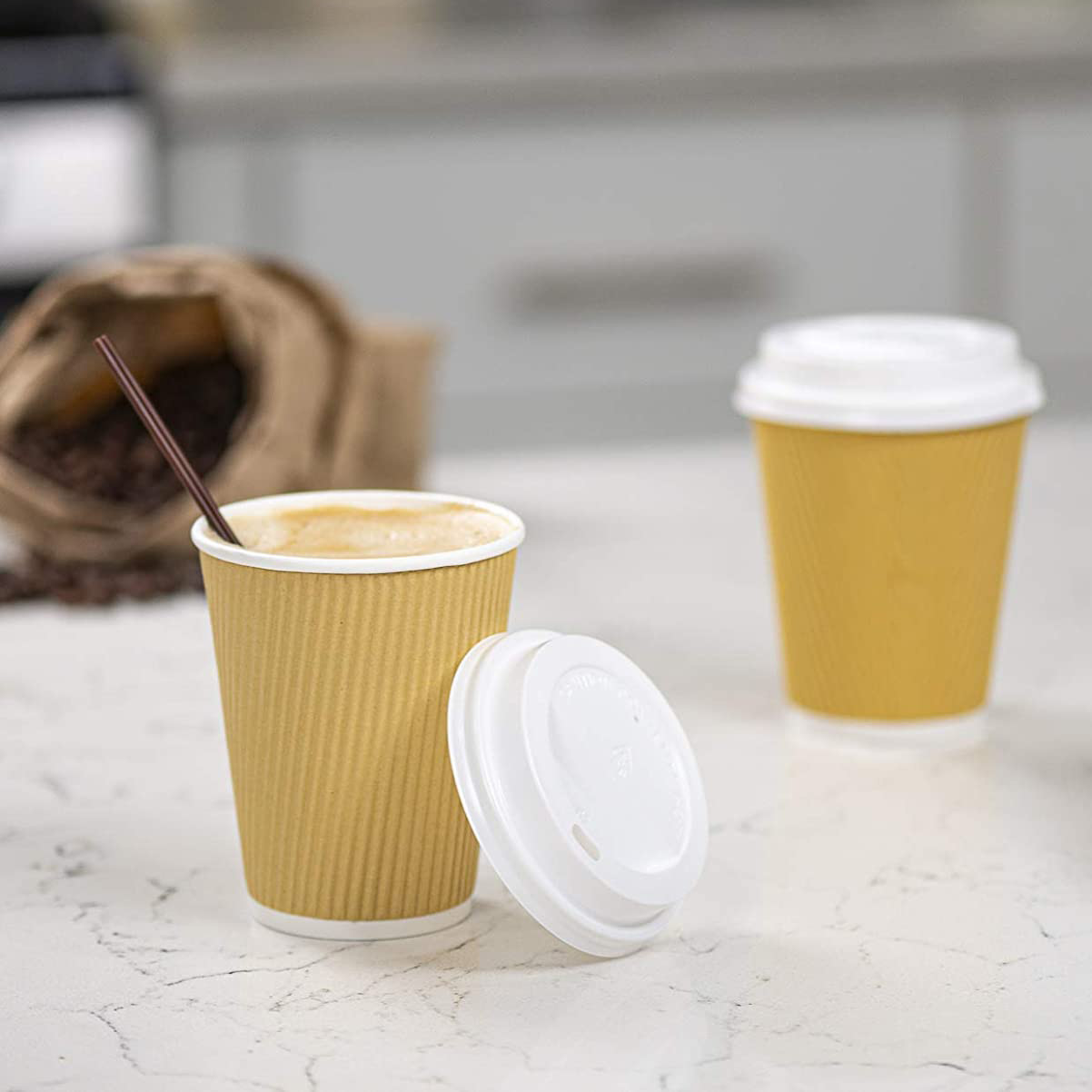 7.5oz 221.8ml Eco Friendly Christmas Compostable Disposable Paper Tableware
