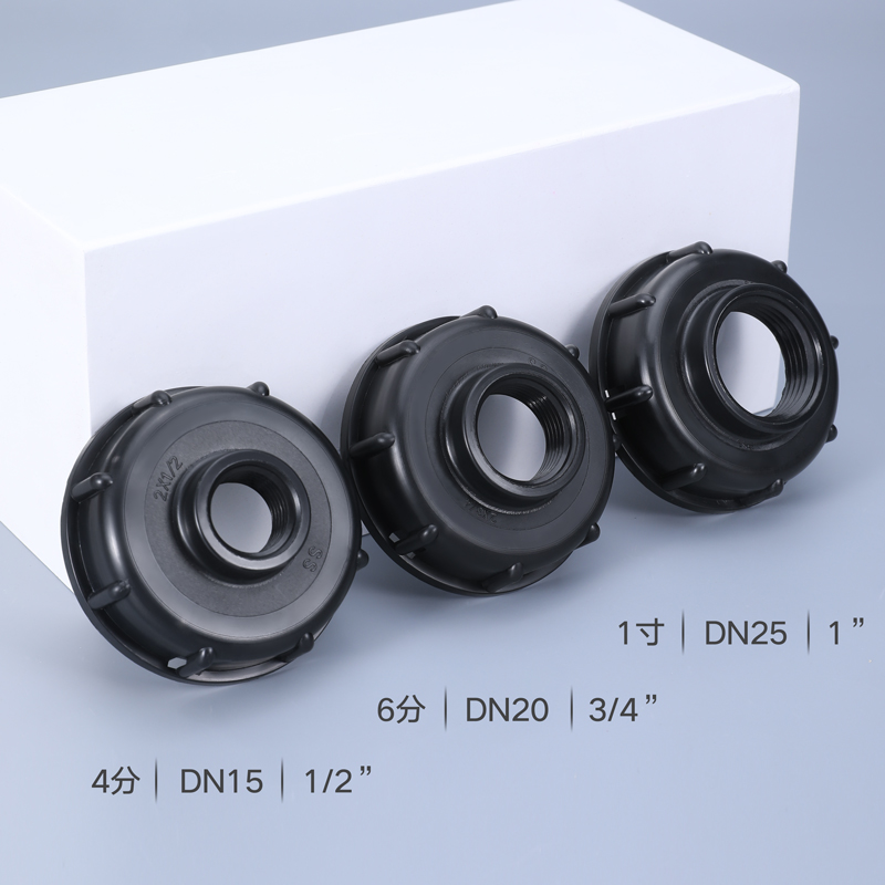 Custom S60*6 female 1 2" 3 4" 1" IBC Tote Tank Valve Adapter Plastic Fitting Casting