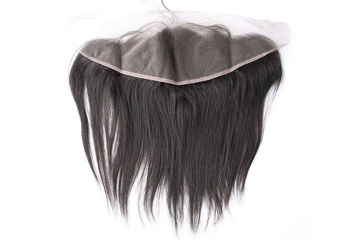 Midium Brown Straight Virgin Human Hair Lace Closure With No Fiber / Synthetic