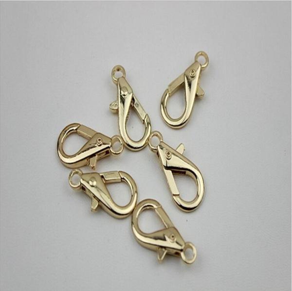 Small metal chain match bag accessories zinc alloy gold snap clip hook 5 mm with