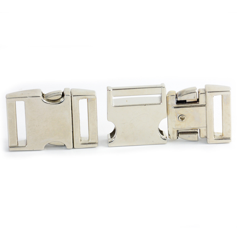 20mm Curved Metal Side Release Paracord Buckle for Dog Collar
