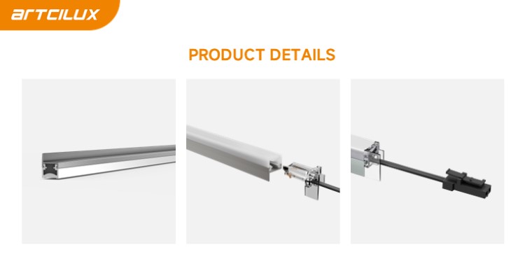 Silver Color A260A Cabinet LED Linear Strip Light With Aluminium Profile