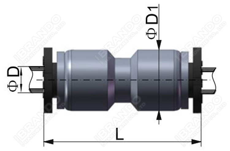 Straight Connect Push In PUC Union Plastic Pneumatic Hose Fitting 1/8'' 1/4'' 3/8'' 1/2''