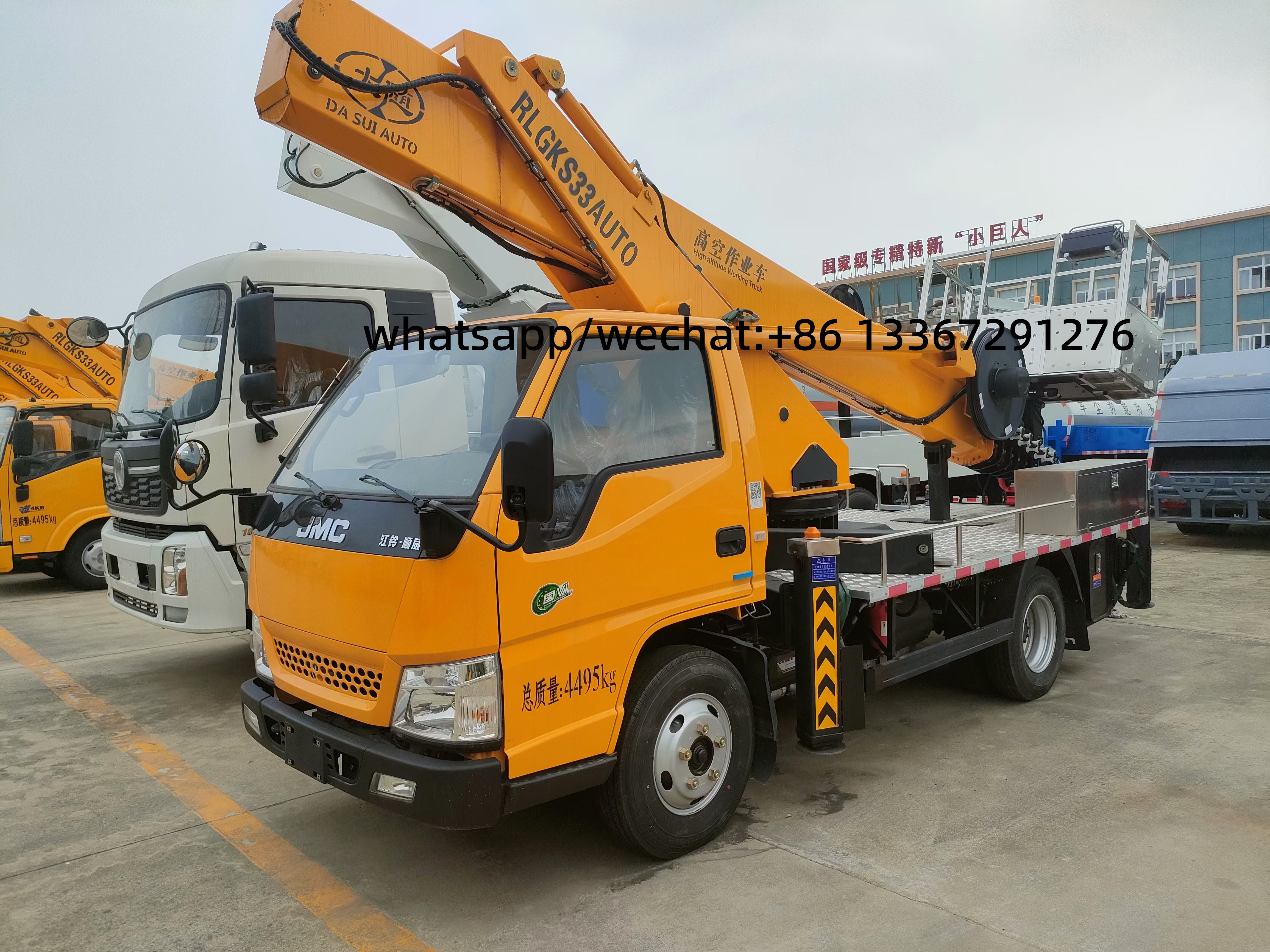 China Factory 4*2 JMC Aerial Work Platform Truck Telescopic Boom Straight Arm Aerial Lift Truck High Altitude Operation Truck