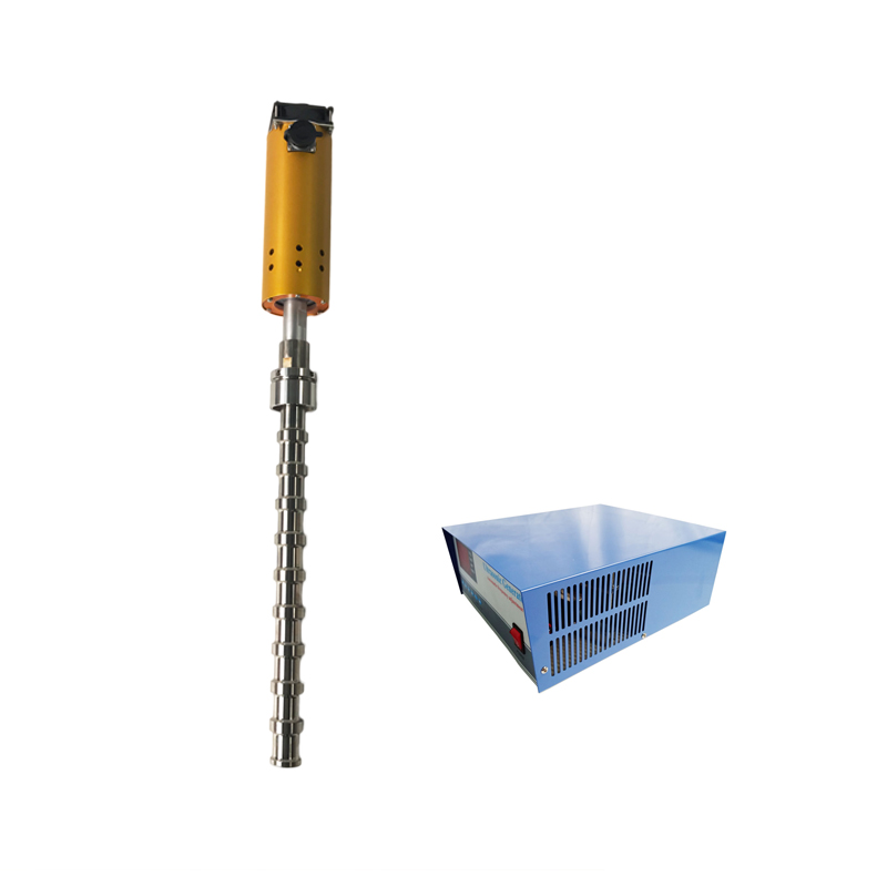 ultrasonic flow-through reactor transducer with 20khz generator 1000Watt/2000Watt
