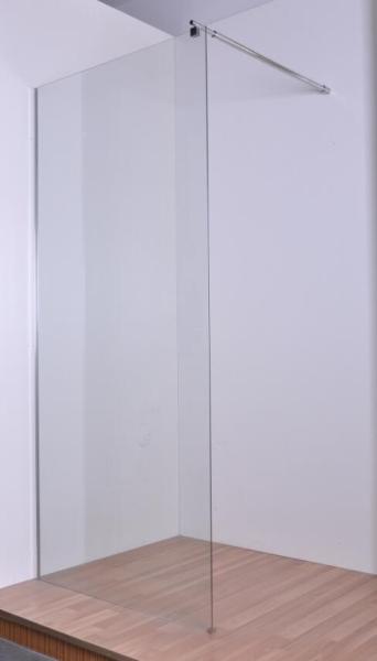 Clear Glass Shower Enclosures Kits With Stainless Steel Support Bar / Chrome